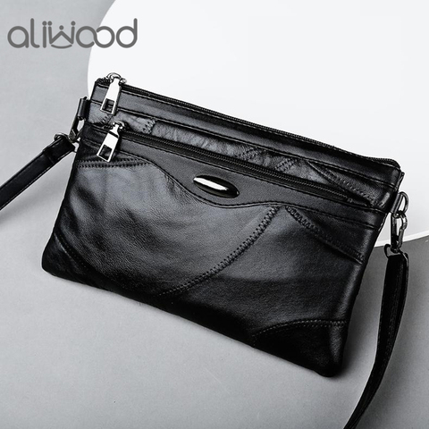 aliwood 2022 New Genuine Leather Women bag Wristband Clutch Female Shoulder Crossbody Bags Ladies Messenger Bags Handbag Bolsas ► Photo 1/6
