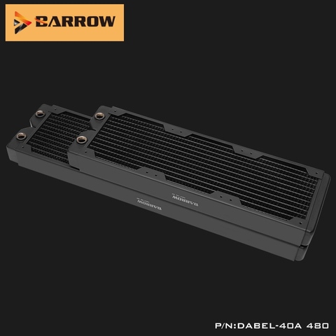 Barrow water cooling Copper Radiator Dabel-40a 360/480,40mm Thickness 12 Circulating Waterways, Suitable For 120mm Fans, ► Photo 1/5