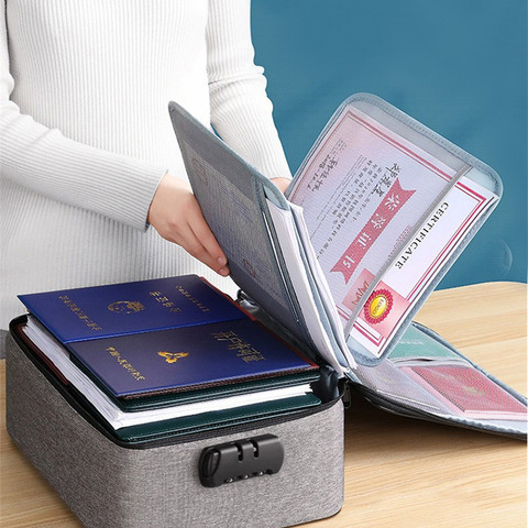 Multifunctional Briefcase Business Trip Certificate Organize Bag Office Worker Document Handbag File Storage Package Accessories ► Photo 1/6