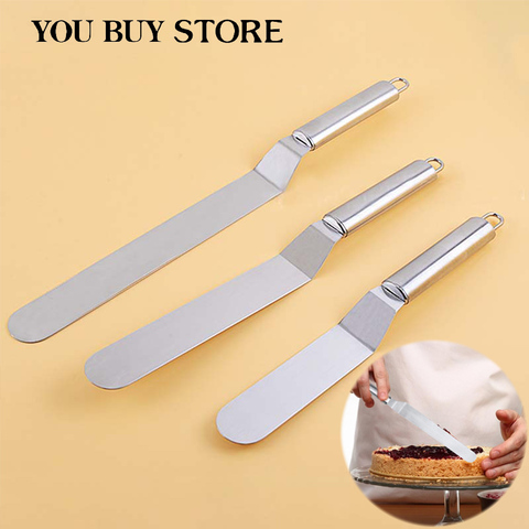 Baking Accessories Stainless Steel Cake Spatula Butter Cream Icing Frosting Knife Smoother Kitchen Pastry Cake Decoration Tools ► Photo 1/6