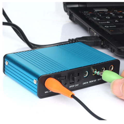 USB Sound Card 6 Channel 5.1 / 7.1 Surround Optical External Audio Card Converter CM6206 Chipset for Laptop Desktop ► Photo 1/6