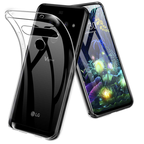 Ultra Thin Clear TPU for LG V30 V30S V40 V50 ThinQ Phone Case Back Cover Transparent Silicone Bumper Shell LGV30S LGV40 LGV50 5G ► Photo 1/6