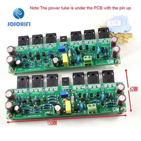 One Pair L15 Class AB FET MOSFET Stereo 300W 8R IRFP240 IRFP9240 Dual Channels Power Amplifier AMP Board w/Insulation sheet ► Photo 1/4