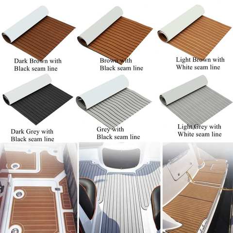 2022 Newest Self-Adhesive EVA Foam Boat Marine Boat Flooring Faux Boat Teak Decking Sheet Accessories Marine 9 Styles ► Photo 1/6