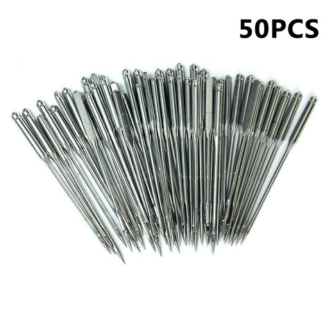 50Pcs/Set Silver Sewing Machine Needles Assorted Kit Universal Fitting 130/705H HAx1 Or 15x1 Type Accessories Household Dropship ► Photo 1/6