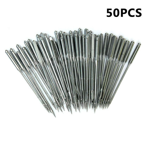 50Pcs/Set Silver Sewing Machine Needles Assorted Kit Universal Fitting 130/705H HAx1 Or 15x1 Type Accessories Household Dropship ► Photo 1/6