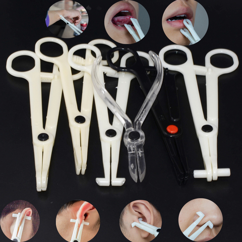 1PC Acrylic Professional Clamp Tools For Ear Lip Navel Nose Round Open Septum Piercing Forceps Prcing Professional Puncture Tool ► Photo 1/6