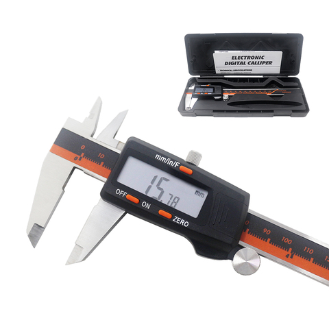 Ketotek Stainless Steel Caliper 6-Inch 150mm  Fraction / MM / Inch Electronic Digital LCD Vernier Micrometer Depth Height Tester ► Photo 1/6