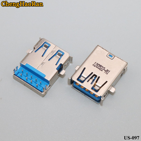 ChengHaoRan 2pcs is suitable for some models Notebook USB 3.0 interface harpoon foot 90 degrees socket hole 9 pin tongue under ► Photo 1/6