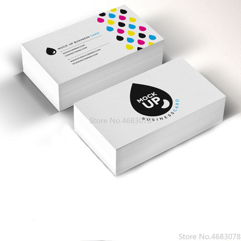 FreePrinting 100pc/200pc/500pc/1000pc/lot Paper business card 300gsm paper cards with logo printing Free Shipping 90x53mm ► Photo 1/6