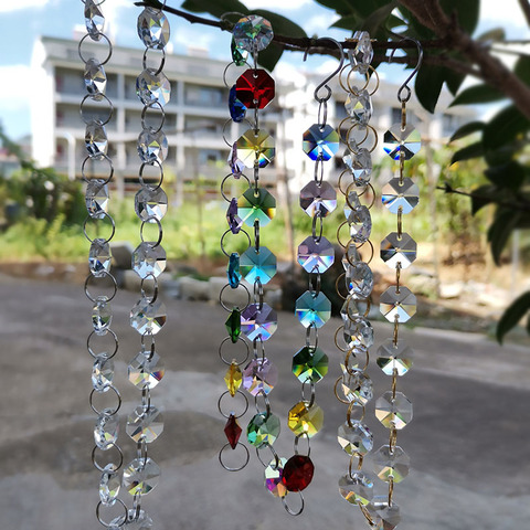 50cm Crystal Chandelier Beads Chain Metal Ring Connector Glass Pendant Suncatcher Light Part Window Home Decor Hanging Ornament ► Photo 1/6