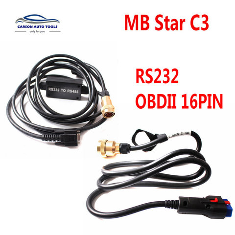 OBDII MB Star C3 RS232 RS485 Cable for C3 Diagnosis Multiplexer For Benz MB Star C3 OBD2 16PIN OBD II 16 Pin connect mian test ► Photo 1/3