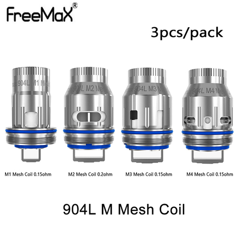 3pcs/lot Freemax 904L M Mesh Coil M1 0.15ohm/ M2 0.2ohm / M3 0.15ohm/ M4 0.15ohm For M Pro 2 Tank/ M Pro Tank / Maxus 200W Kit ► Photo 1/6