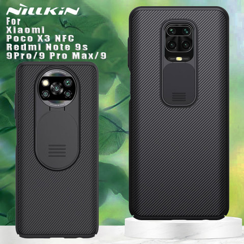NILLKIN Case for Xiaomi Redmi Note 9S 9Pro 9 Pro Max 9 S Poco X3 NFC case CamShield Lens Camera Protection sports Back cover ► Photo 1/6