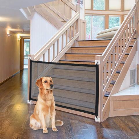 Dog Gate Ingenious Mesh Dog Fence For Indoor and Outdoor Safe Pet Dog gate Safety Enclosure Pet supplies Dropshipping ► Photo 1/6