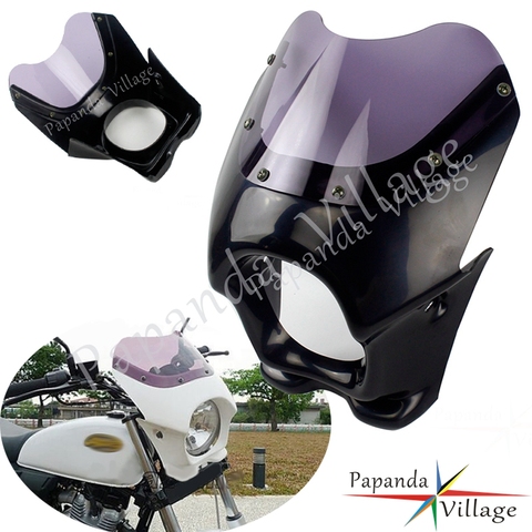 Black Motorcycle Front Headlamp Cover Headlight Fairing Cowl For Honda Monkey APE CD50 CD125T Benri 90 50 125 FTR223 FTR250 ► Photo 1/6