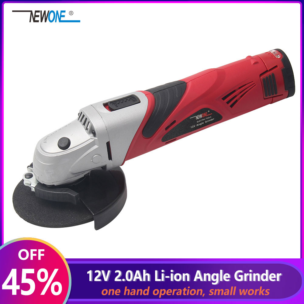 12Volt 2000mAh Cordless Lithiumion Angle Grinder Tool 100mm Disc
