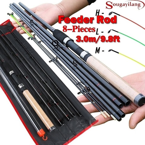 Sougayilang 6 Section 3m Feeder Rod L M H Power Fishing Rod Ultralight Weight Carbon Spinning Travel Rod Fishing Tackle De Pesca ► Photo 1/6