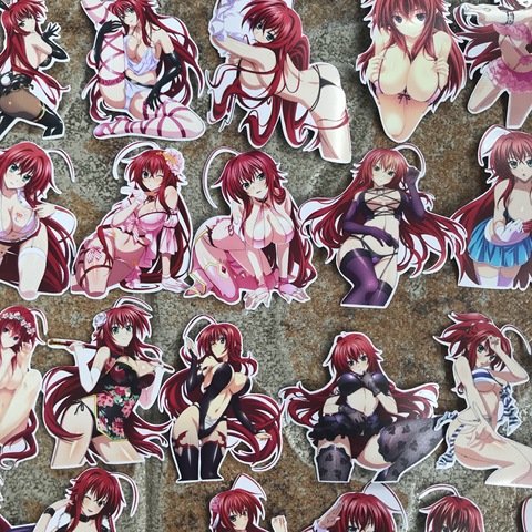 zk45 Sexy waifu Beauty JDM Anime High School DXD  Rias Gremory Vinyl  sticker bomb for Car Styling Bike Motorcycle Phone Laptop ► Photo 1/4