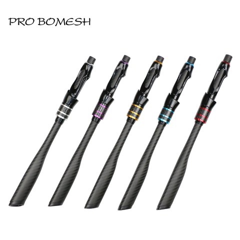 Pro Bomesh 1 Set Taper Carbon Tube 33.4cm Grip 3K Woven Triangle Butt Spinning Handle Kit DIY Fishing Rod Pole Accessory Repair ► Photo 1/6