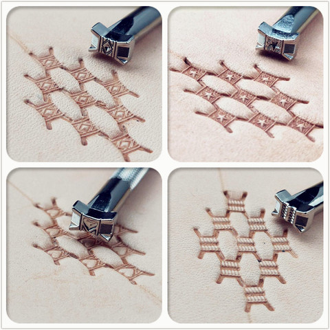 Leather Sculpture Printing Tool Carving Embossed Stamps Alloy Eight-Shaped 9x6mm Rope Pattern Leather Punch Customized ► Photo 1/6
