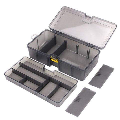 Multi-division Dual Layer Tool Storage Box Multifunctional Organize Fishing Lure Hooks Arrange Case Durable Plastic ► Photo 1/6