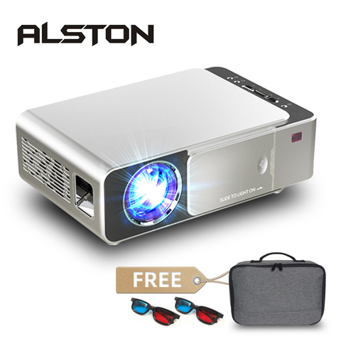 ALSTON T6 full hd led projector 4k 3500 Lumens HDMI USB 1080p portable cinema Proyector Beamer with mysterious gift ► Photo 1/6
