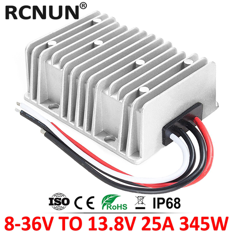 12V-24V to 13.8V Automatic Boost Buck DC DC Power Converter 8-36V to 13.8V 15A 20A Step-up/down Module Voltage Regulator CE RoHS ► Photo 1/6