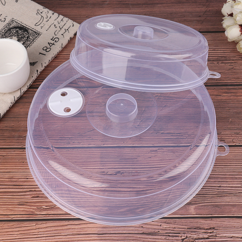 New 1pcs Plastic Microwave Food Cover Clear Lid Safe Vent Kitchen Tools Home Accessories ► Photo 1/6