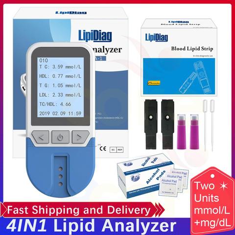 4in1 Lipid Analyzer total cholesterol (TC) high density lipoprotein cholesterol (HDL) triglyceride (TG) optic cholesterol meter ► Photo 1/6