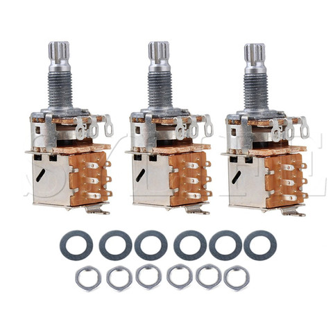 1 Set of 3 A500k Push Pull Guitar Control Pot Potentiometer ► Photo 1/3