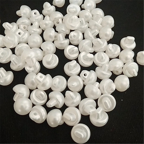 10mm shank Plastic Pearl Buttons for baby clothes 50/200pcs/lot Scrapbook Decoration Sewing accessories ► Photo 1/2
