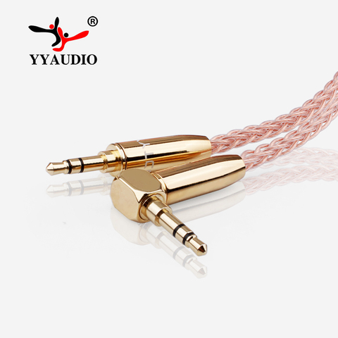 YYTCG Free shipping 6N OCC 3.5mm Male to 3.5mm Male Stereo Audio Hifi Audio cable car AUX wire jump cable ► Photo 1/6
