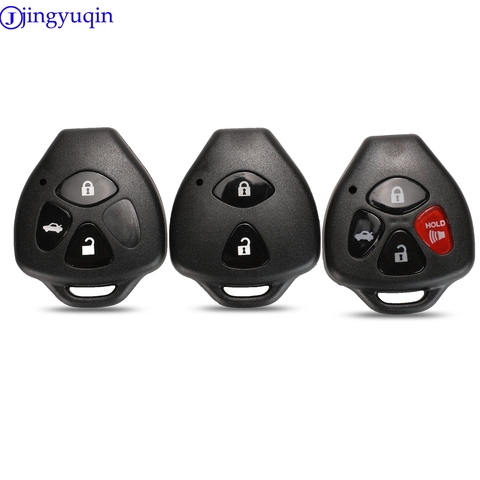 jingyuqin 10p 2/3/4 Buttons Car Remote key shell Fob For Toyota Camry Corolla Avalon Venza Reiz RAV4 Crown No Blade key Case ► Photo 1/5