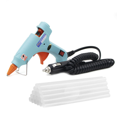 12V-24V 20W Car Cigatrette Lighter Hot Melt Glue Gun Battery Clip for 7mm Glue Sticks Car Repair Tools with 10PCS Glue Sticks ► Photo 1/6