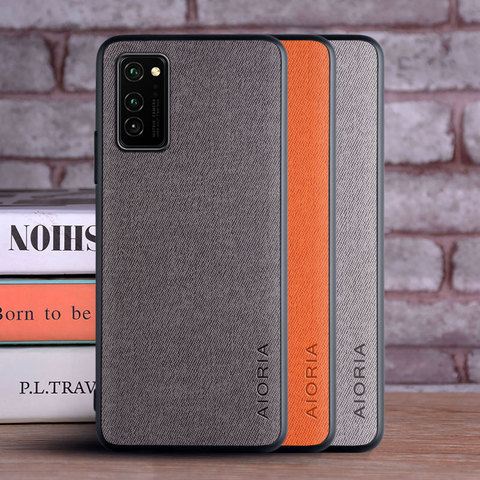 Case for Honor View 30 Pro V30 coque Luxury textile Leather skin TPU PC phone cover for huawei honor view 30 pro case funda capa ► Photo 1/6