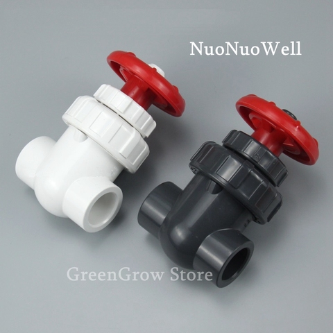 1pc I.D 20/25/32/40mm Hi-quality UPVC Gate Valve Precision Flow Control PVC Sluice Valve Garden Irrigation Aquarium PVC Valve ► Photo 1/5