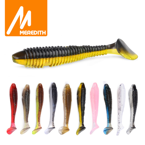 MEREDITH Fishing Soft Lures Shad Swing Impact Fat Vibro Fat Soft Bait 75mm 85mm 180mm Tackle Lifelike Iscas Wobbler PVA Fishing ► Photo 1/6