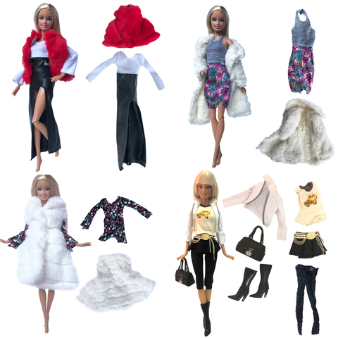 NK One Set Doll Dress Top Fashion Outfits Skirt Handmade Clothes For Barbie Doll Accessories Gift Baby Toys 267A 8X ► Photo 1/6