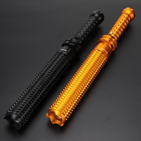 Retractable Focusing Spiked Club Flashlight Outdoor Emergency Self-Defense Patrol Long Flashlight ► Photo 1/6