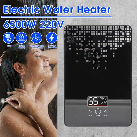 220V 6500W Electric Water Heater Instant Tankless Water Heater Bathroom Shower Multi-purpose Household Hot-Water Heater ► Photo 1/6