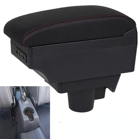 For Opel Astra H armrest box central Store content Storage box armrest box with cup holder USB interface ► Photo 1/6