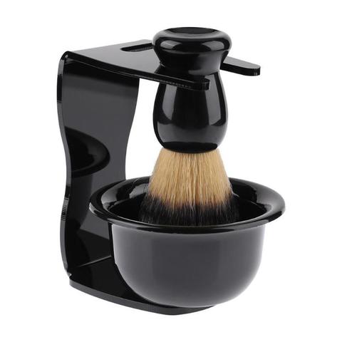 3 In 1 Shaving Soap Bowl +Shaving Brush+ Shaving Stand Bristle Hair Shaving Brush Men Beard Cleaning Tool New Top Gift ► Photo 1/6