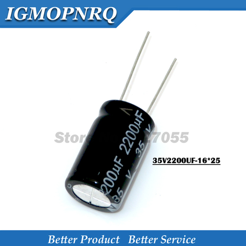 5PCS 35V2200UF 16*25mm 2200UF 35V Aluminum electrolytic capacitor ► Photo 1/1