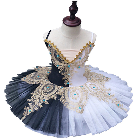 New Professional Ballet Tutus Swan lake Adult black white Ballet Clothes tutu skirt for women dancer dress party dance costume ► Photo 1/6