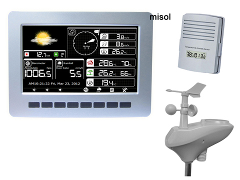 WIFI weather station with solar powered sensor wireless data upload data storage, solar radiation tester ► Photo 1/6