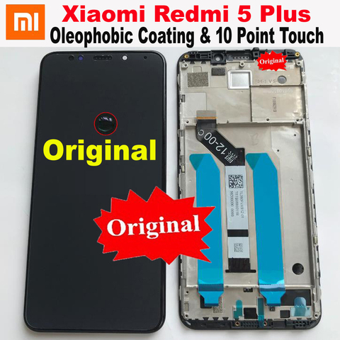 Original Best Xiaomi Redmi 5 Plus IPS LCD Display 10 Point Touch Screen Digitizer Assembly Sensor + Frame Redmi5 Plus MEG7 Glass ► Photo 1/4