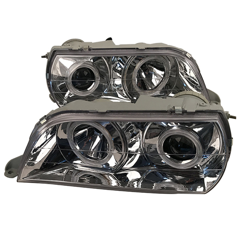 A Pair Car  Headlight For Toyota Chaser Silver Bottom  LED Projector HalDragon Ball  GX100 JZX100 1996 1997 1998 1999 ► Photo 1/6