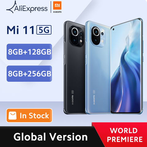 【World Premiere】Global Version Xiaomi Mi 11 Smartphone 8GB RAM 128GB ROM Snapdragon 888 Octa Core 55W Fast Charge 120Hz AMOLED ► Photo 1/6