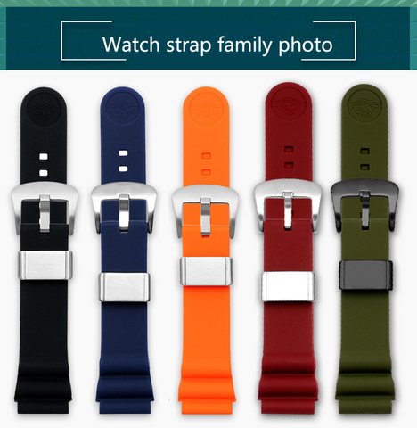 Suitable for Seiko watchband 22mm diver black blue orange rubber strap silicone replacement Wristband Bracelet ► Photo 1/6